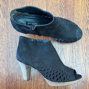 Paul Green Tacey seuede peep toe